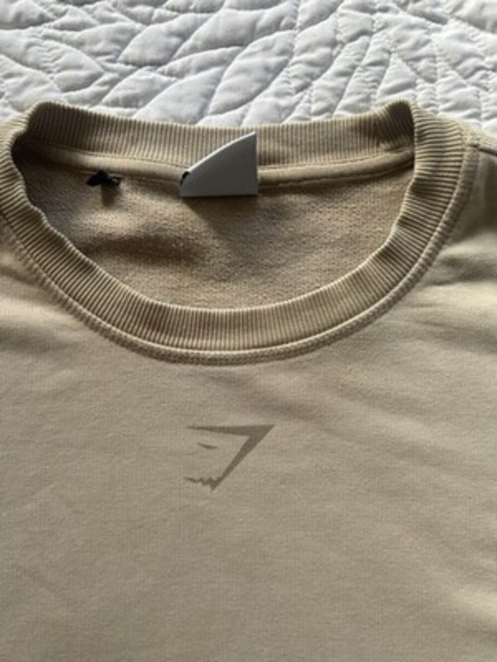 Gymshark Crewneck Sweatshirt Size L Tan Sportswear - Picture 2 of 9